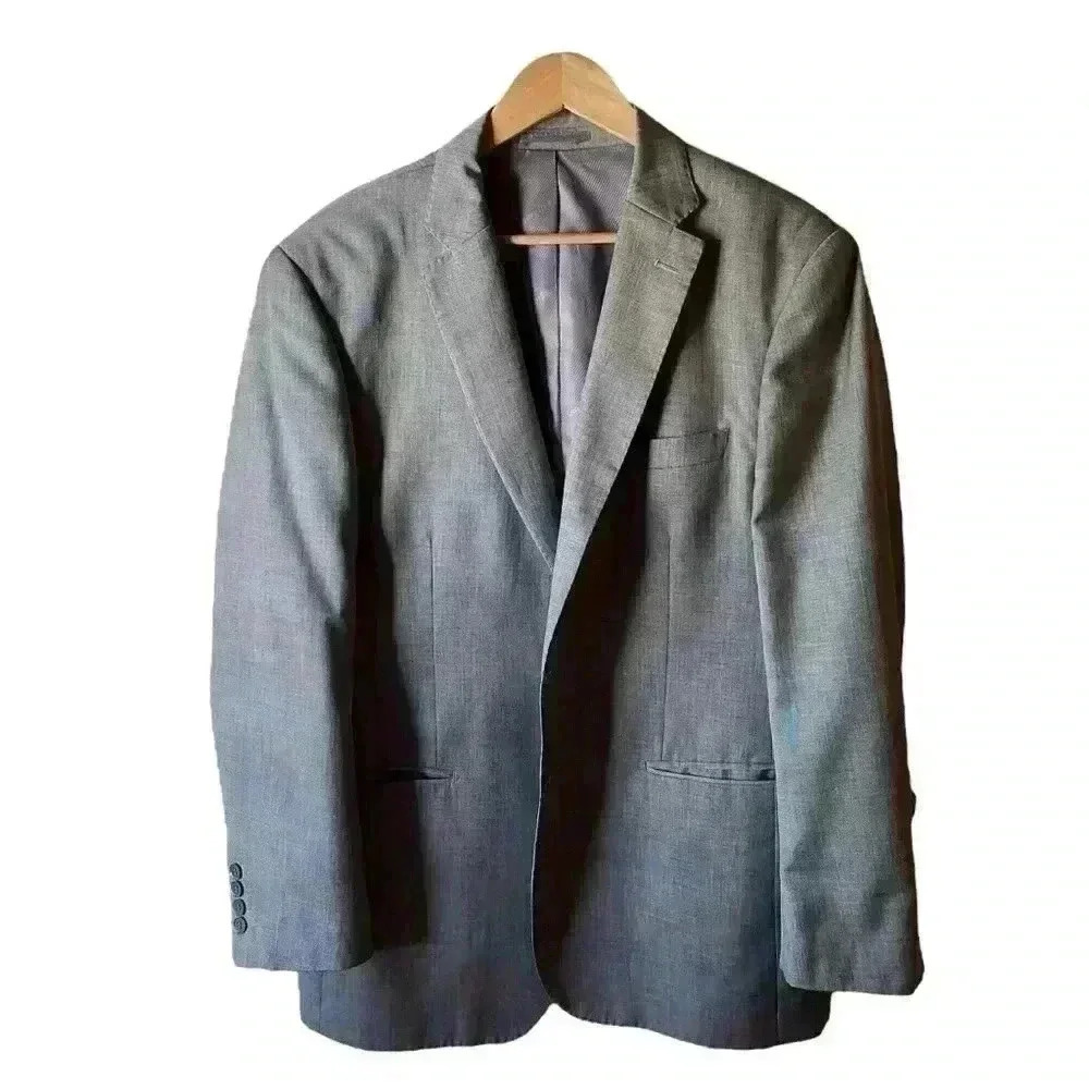Giorgio Fiorelli Men’s Blazer Suit Jacket Sport Coat Grey